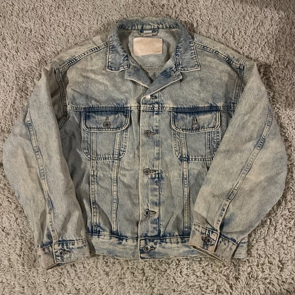 H&M Acid Wash Denim Jacket XS